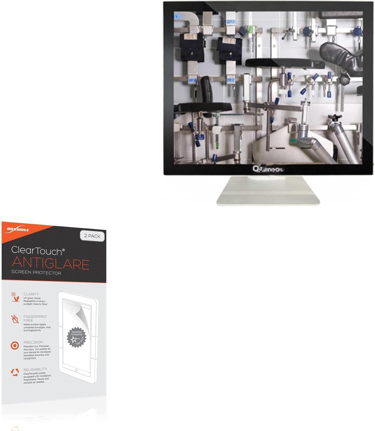 BoxWave Screen Protector Compatible With Canvys R Series Medical Monitor (15 in) - ClearTouch Anti-Glare (2-Pack), Anti-Fingerprint Matte Film Skin