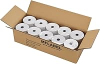 Vista 16 de MFLABEL Rollos de papel térmico para recibos de 3-1/8" x 119' - 10 rollos para impresora térmica POS de 80mm