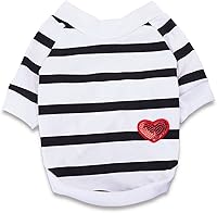 Vista 7 de Suéteres para Perros Camisetas a Rayas para Perros Sudadera Ropa para Mascotas Suéter para Perros Pequeños, Mediano, Rosa