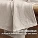 Bedsure GentleSoft 100% Cotton Blanket Queen Size for Bed - Breathable and Lightweight, Soft Cozy Textured Herringbone Woven Blanket for Summer, Linen Beige, 90x90 inches