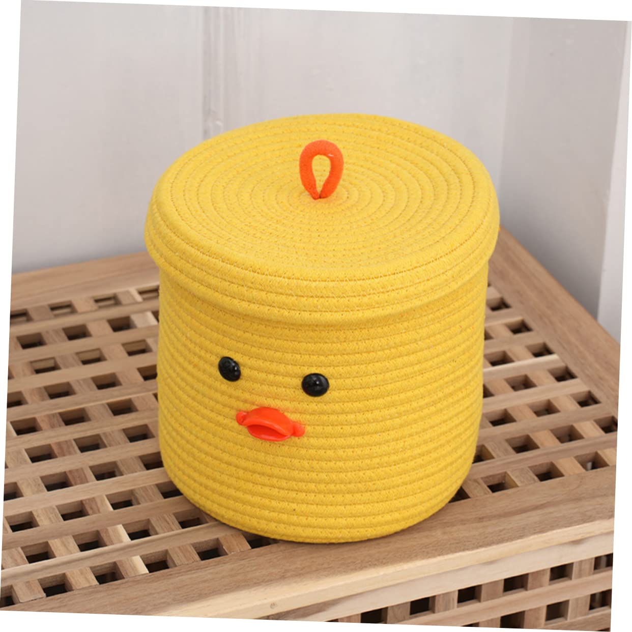 Homoyoyo Cesta De Almacenamiento De Cuerda Cesto De Ropa Sucia Cesta De Almacenamiento De Artículos Diversos Cesta De Ropa De Guardería Cesta Redonda Cuerda De Algodón Niño Niñera Juguete