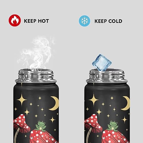 Miniatura 11 de Flashideas Botella de agua aislada con rayas de mármol, de acero inoxidable, multifuncional, sin BPA, mantiene las 24 horas frías 12 horas, regalos