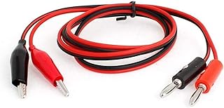 Digital Multimeter Alligator Clips to Banana Plug Test Lead Probe Cable Cord