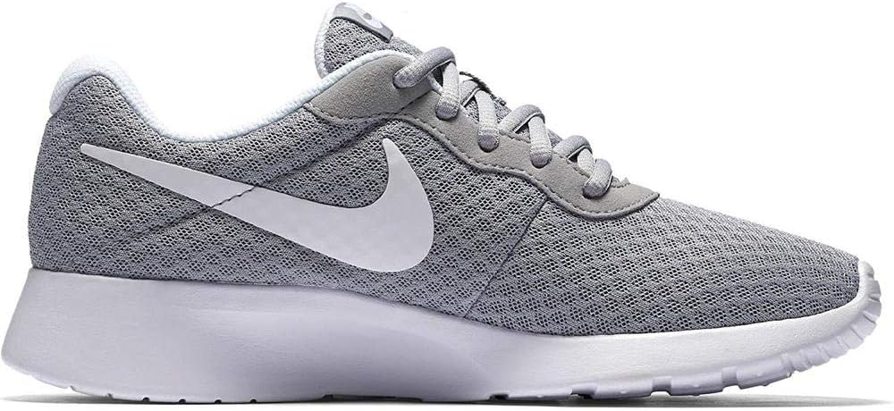 Nike Womens Tanjun Sneaker 36.5 EU WOLF GREY/WHITE