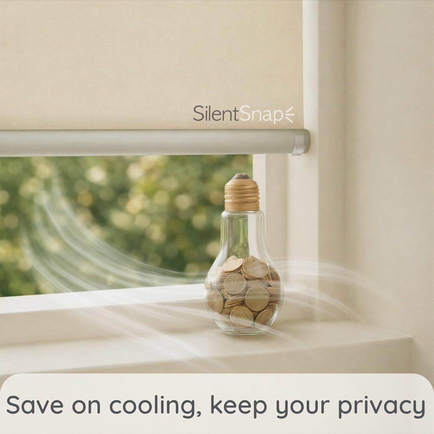 Shade Bumpers, Snap-On, Silence Noisy Banging Roller Blinds, Help Save Energy (4, Translucent, Round 3/4")