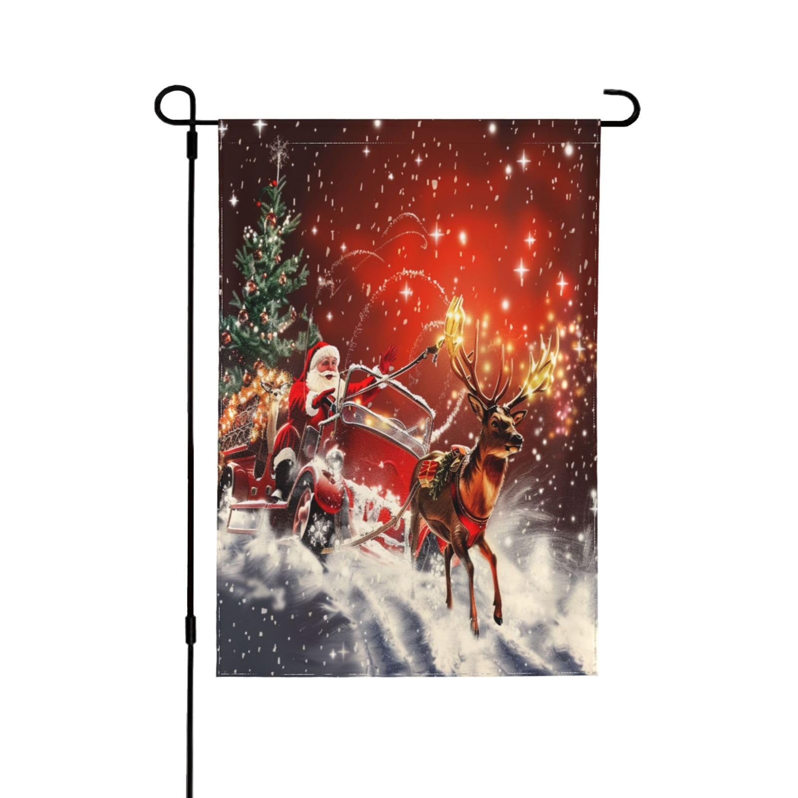 Drapeau de jardin Père Noël 71x101 drapeau de maison double face extérieur