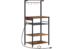 HOOBRO Kitchen Rack with Outlet: Elevate Your Kitchen Organization and Convenience
