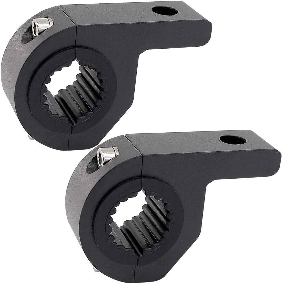 Motorcycle Bull Bar Mounting Bracket 2PCS Horizontal Light Mount Clamp Kit for 0.75" /0.87"/1.1"/1.25" Tubes fit for LED Driving Lights, Spotlights Fits Truck, ATV, & Motorcycle Crash Bars