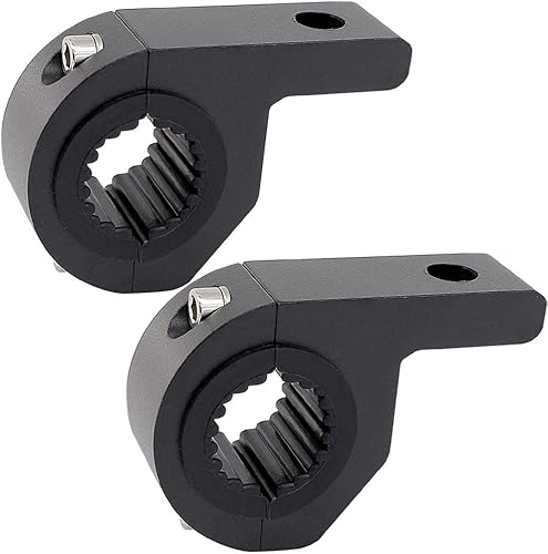 Soporte de montaje de barra de toro de motocicleta, 2 piezas, kit de abrazadera de montaje de luz horizontal para tubos de 0.75 pulgadas/0.87
