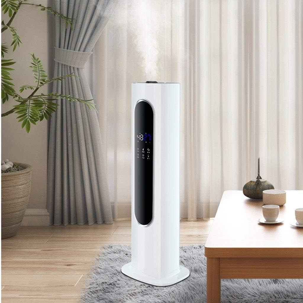 Floor-Standing Humidifier – 8L Water Tank – Timer and Waterless Auto Shut-Off – for Home Bedroom and Office Floor Humidifiers (Colour: Black) (White)