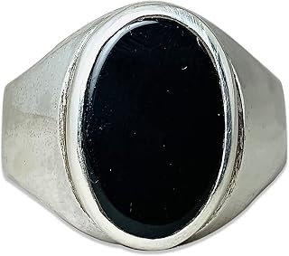 Black Onyx Ring, 925 Sterling Silver Ring, Silver Band Ring, Handmade Ring, Solid Band Ring, Gemstone Ring, Natural Onyx Ring, Onyx Jewellery (T)