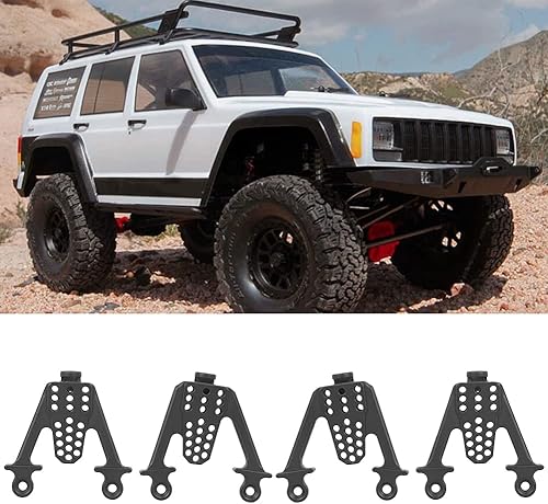 Miniatura 6 de Torre de choque de coche a control remoto montaje de torres de amortiguador de choque ajustable de metal para coche SCX10 110 RC negro