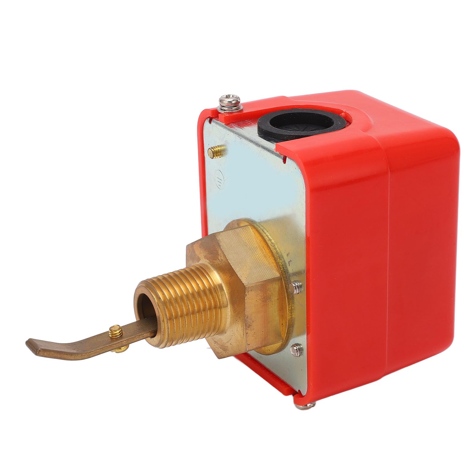Yosoo Health Gear Interruptor de Flujo de Agua Interruptor de Flujo de Control de Paleta de Latón SPDT 220VAC 15A DN15 G1 Paleta Ajustable de 2 Pulgadas para Aire Acondicionado Central Tratamiento