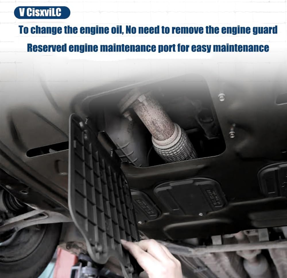 Engine Guards Mud Flaps for Ford Focus 2012 2013 2014 2015 2016 2017 2018 Front Engine Splash Shield Guards Suitable for Focus ST/RS Under Engine Cover Directly Replace Original One Black