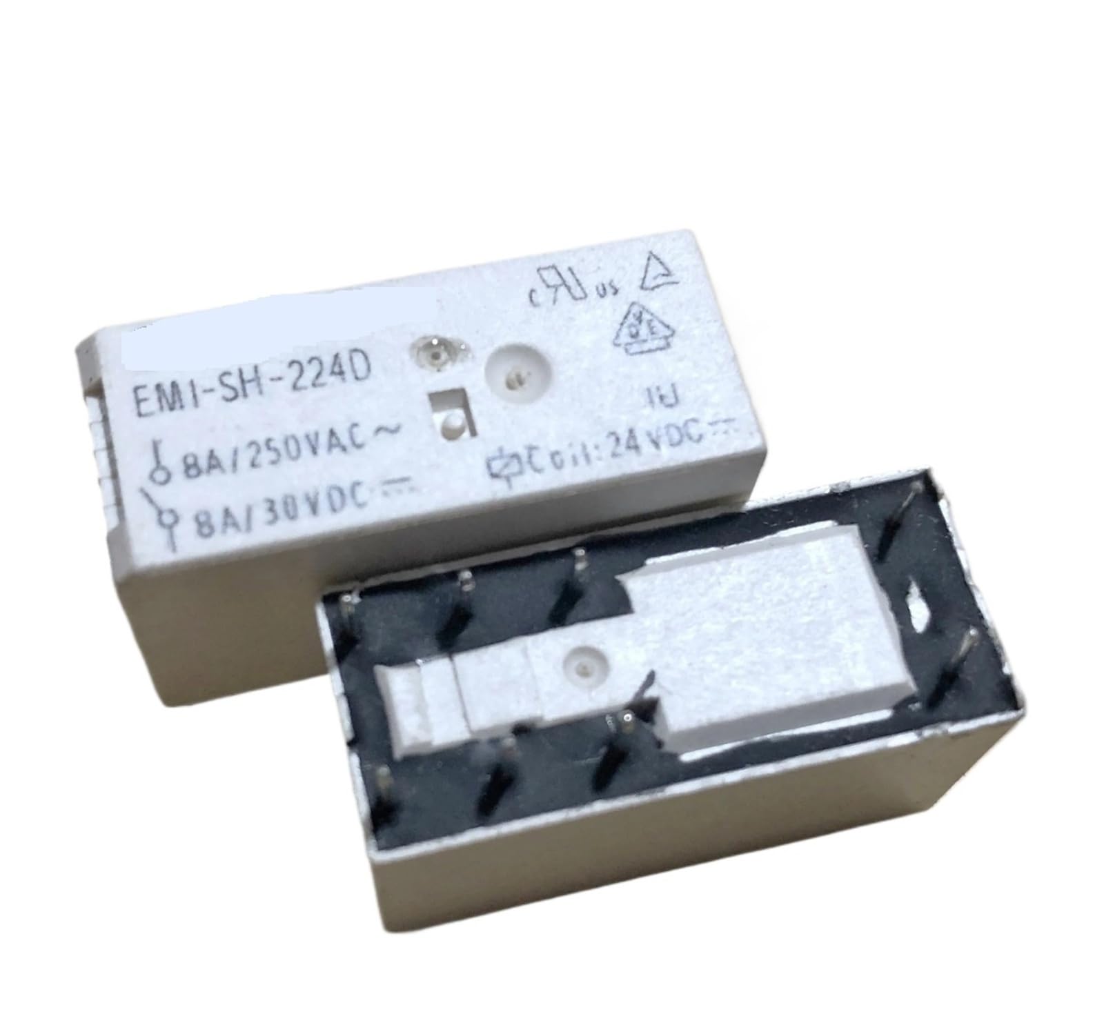 Relais 8 broches EMI-SH-224D 24V 8A pour circuit imprimé