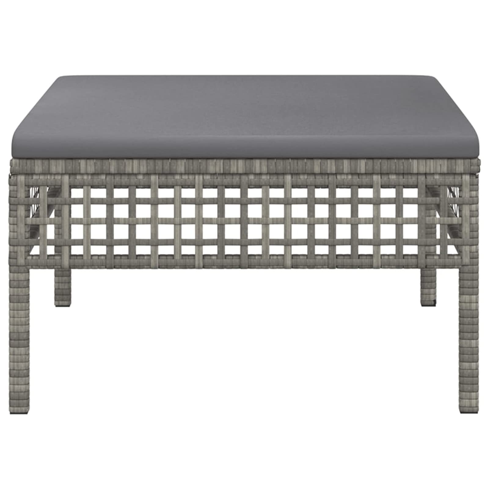 ShGaxin Tabouret de jardin avec coussin en rotin synthétique gris, meuble extérieur, terrasse, tabouret extérieur, tabouret haut, meuble bar 319669