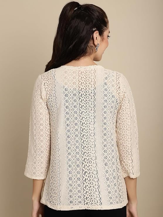 Image of I Cotton Shrug I Round Neck Shrug I 3 /4 Sleeve Shrug I Shrug for Women I Shrug for Girls I Shrug I Women Shrug I
