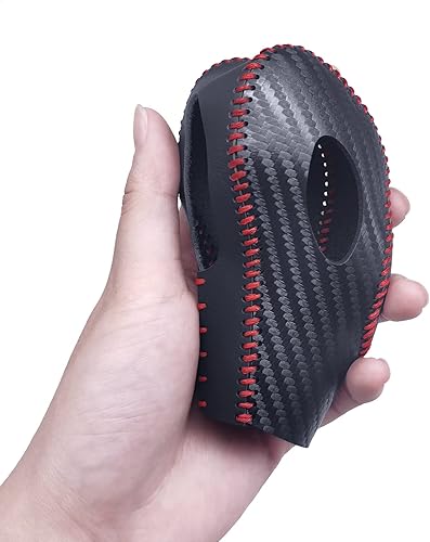 Miniatura 3 de Compatible con cubierta de pomo de palanca de cambios de piel auténtica de fibra de carbono, accesorios interiores para Ford Focus Mondeo Fusion