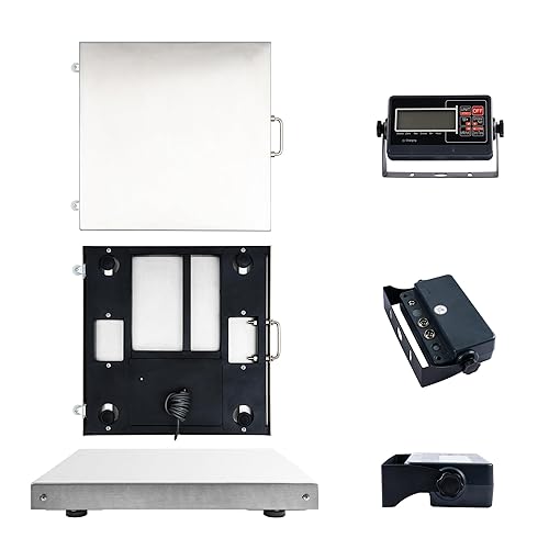 Miniatura 3 de Báscula veterinaria, báscula animal de 700 x 0.2 libras con plataforma de acero inoxidable, 44 x 22 pulgadas