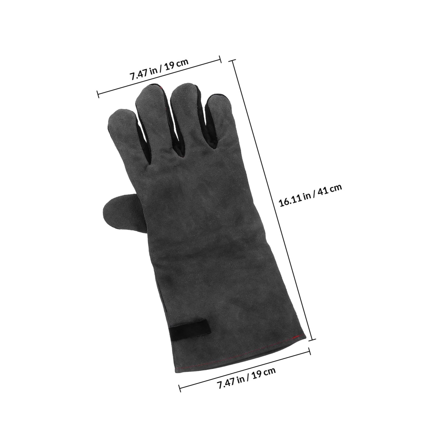 1 Paar Hitzebeständige Grillhandschuhe aus Rindsleder mit Rutschfestem Design und Atmungsaktivem Stoff zum Grillen und Schutz vor Verbrennungen