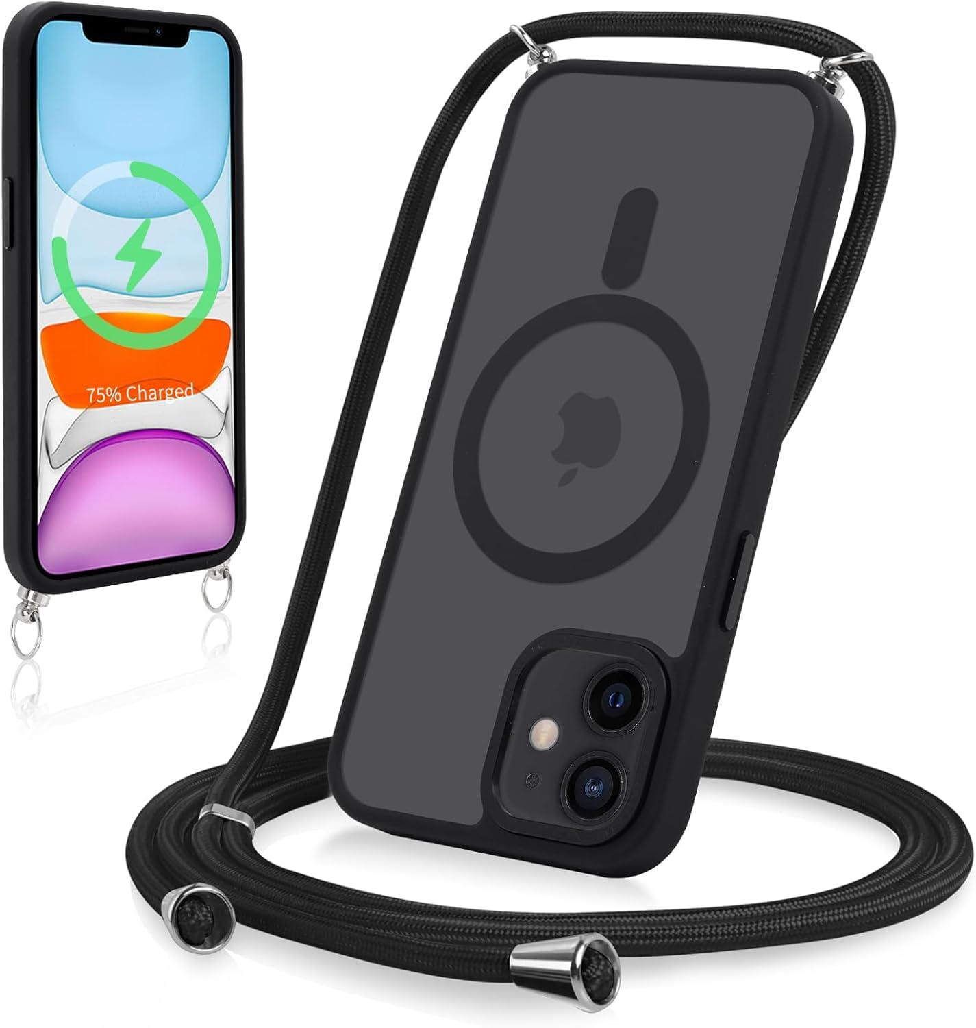 Magnetische beschermhoes met band voor iPhone 17 Pro met 2 gehard glas