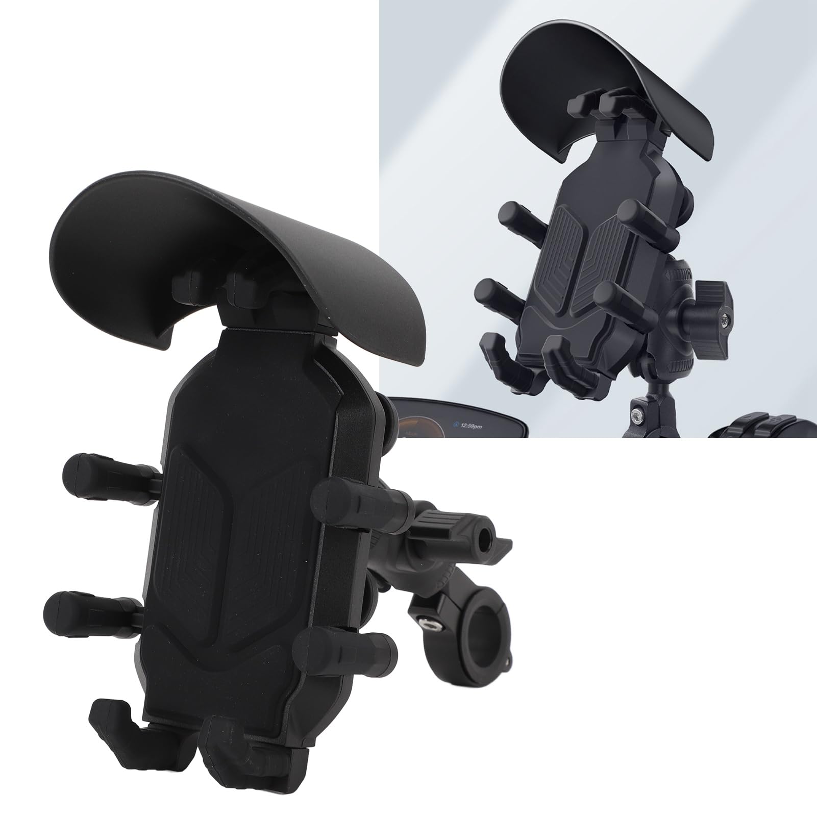 Uchwyt na telefon motocyklowy Heavy Duty 8 pazurów, odporny na wstrząsy, zabezpieczający przed kradzieżą Uchwyt rowerowy na telefon z obrotem 360 do motocykla Rower elektryczny