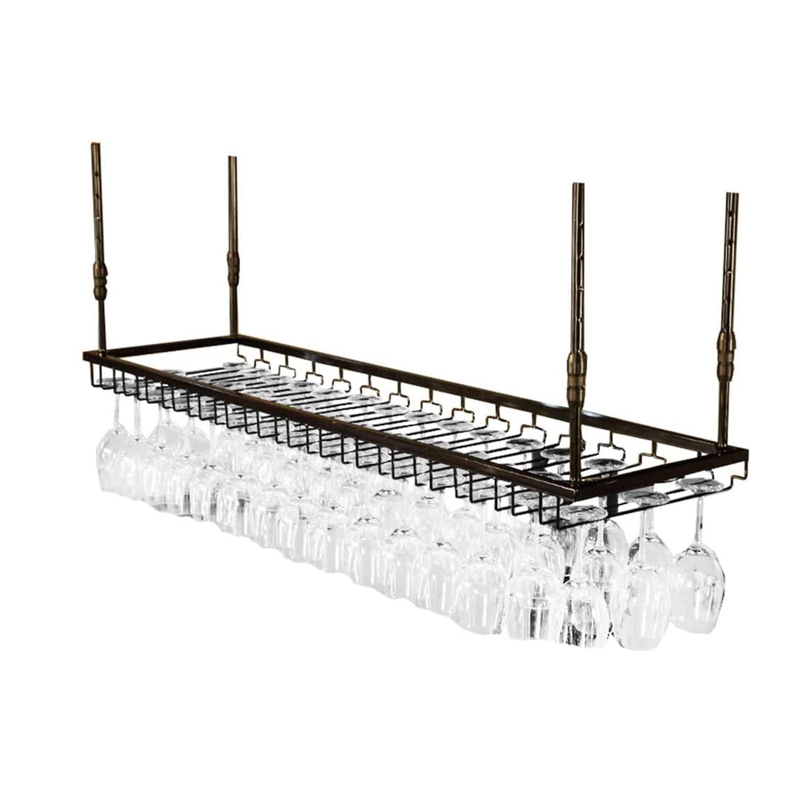Rangement de verres à pied sous-meuble et porte-bouteille réglable