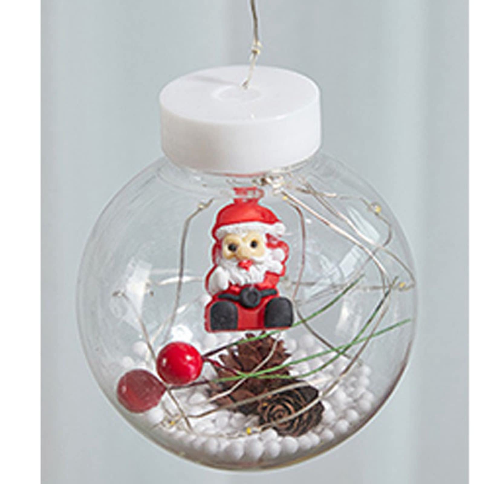 Luci a Forma di Globo Luci a Forma di Babbo Natale Lunghezza 3,3 M Alimentate a Batteria Luci Natalizie in PVC per Giardino di Matrimoni per Feste in Casa