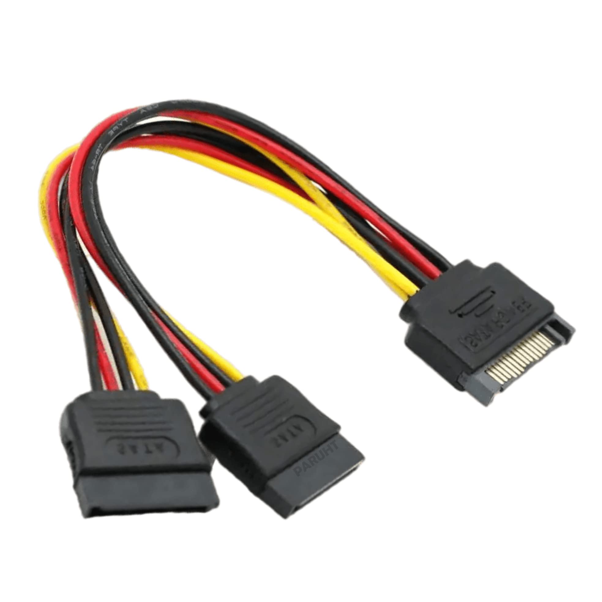 PARUHT SATA 15 Pin Male to 2 x 15 Pin Female Power Extension Y Splitter Cable Adapter,Multi-colored (B09JCD3B4M) Amazon Price History, Amazon Price Tracker