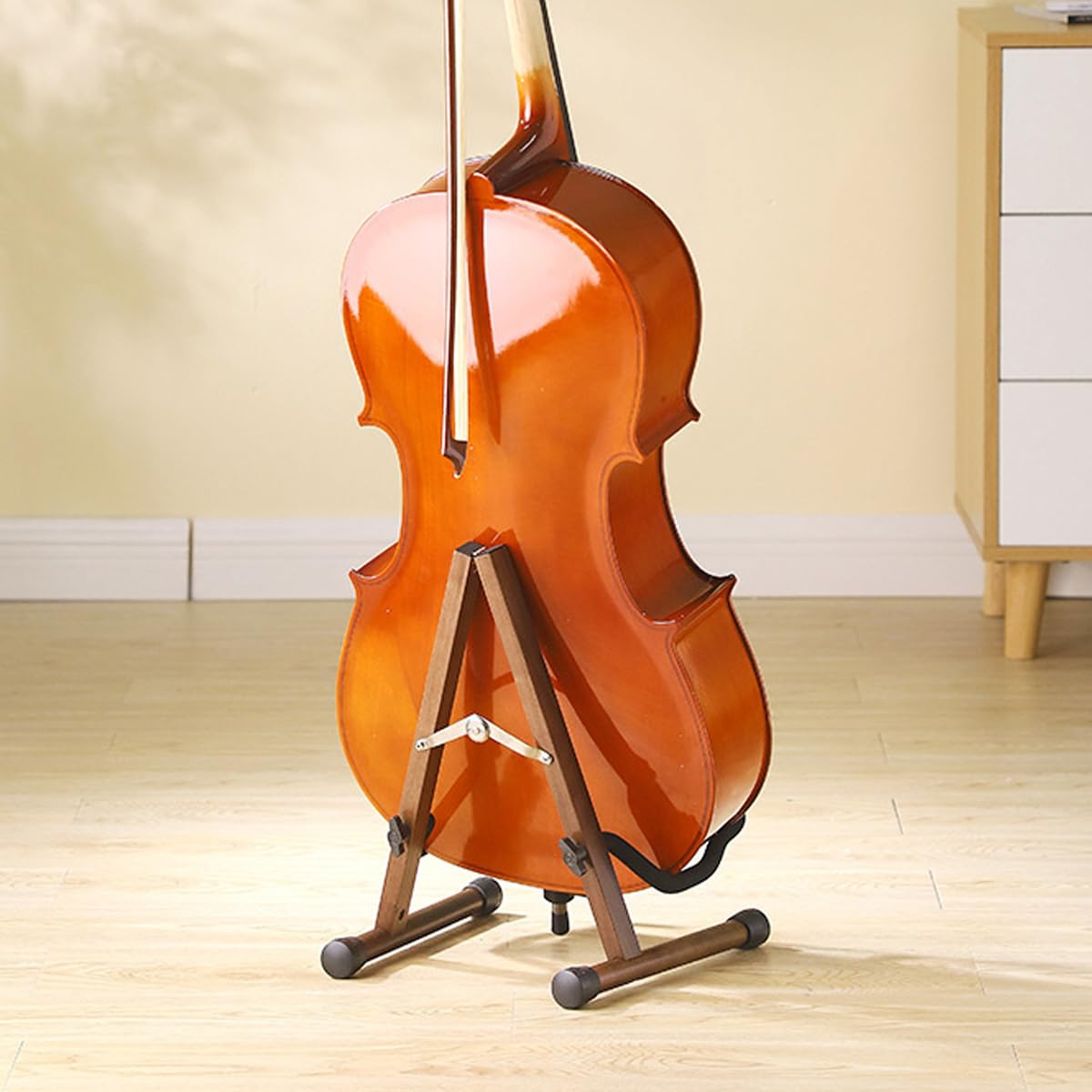 Teron Supporto Per Violoncello in Legno, Staffa Base Per Violoncello in Legno Per Chitarre Acustiche, Elettriche E Basso, Ukulele 30x30,5x38,5cm