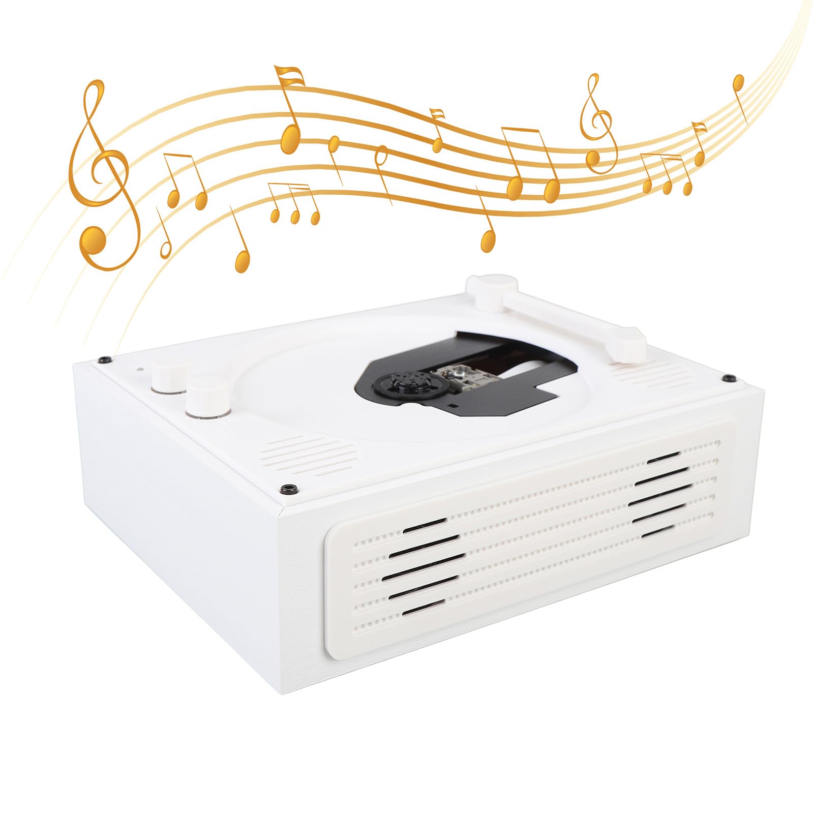 Elprico Przenośny Odtwarzacz CD Bluetooth, Podwójne Głośniki Stereo CD z Pilotem do Odtwarzania USB Mp3 i Użycie Pulpitu Domowego