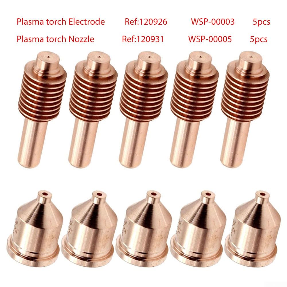 Plasma Cutter Consommables 10pcs Electrodes120926 Buses Torche Tips 60A 120931 Pour 1250 Plasma Cutter