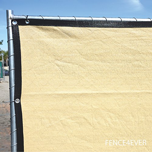 image for Fence4ever 6'x50' 3rd Gen Tan Fence Privacy Screen Windscreen Shade Co