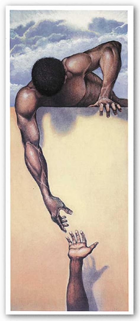 Priceless Black Images He Ain't Heavy by Gilbert Young 8.5"x18" Art Print Poster African-American