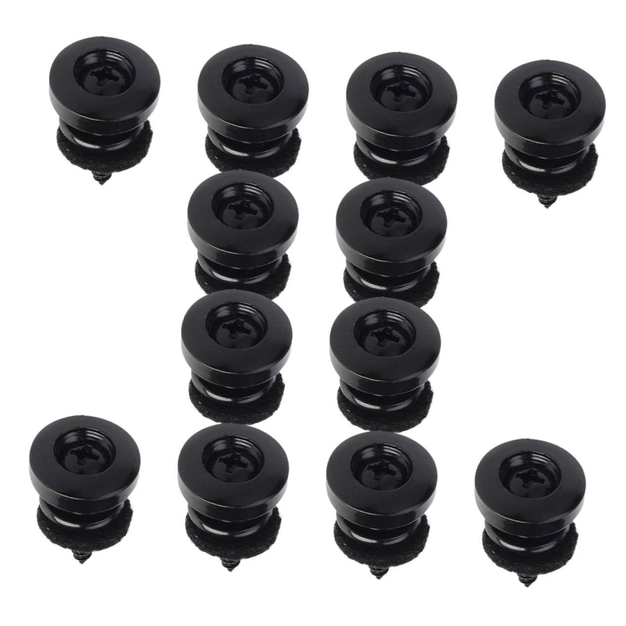 INOOMP 12Pcs Guitar Strap Button Set Slip Strap Locks for Electric Guitar Bass Durable Lock Pins Reliable Sturdy Design for Multiple Instruments
