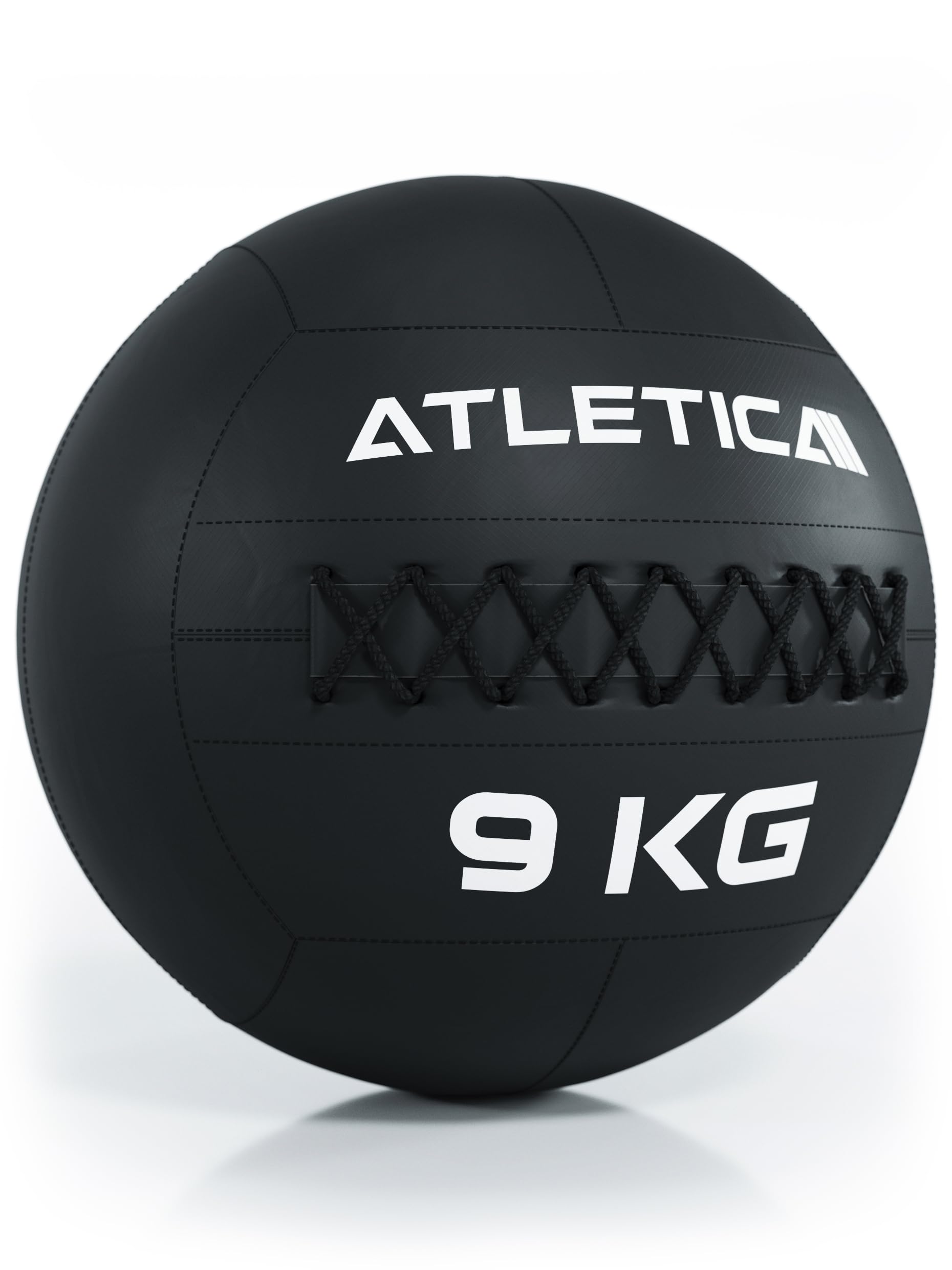 Atletica Wall Ball in ecopelle resistente | per lancio e per rafforzare i muscoli del tronco e profondi | 4, 6, 9 o 12 kg | Ø 35 cm dimensione 9 kg