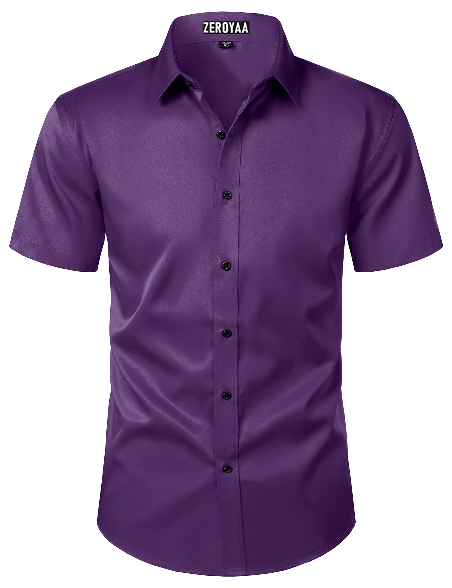 Men's Short Sleeve Dress Shirt Casual Wrinkle Free Stretch Modern Slim Fit Button Down Shirts