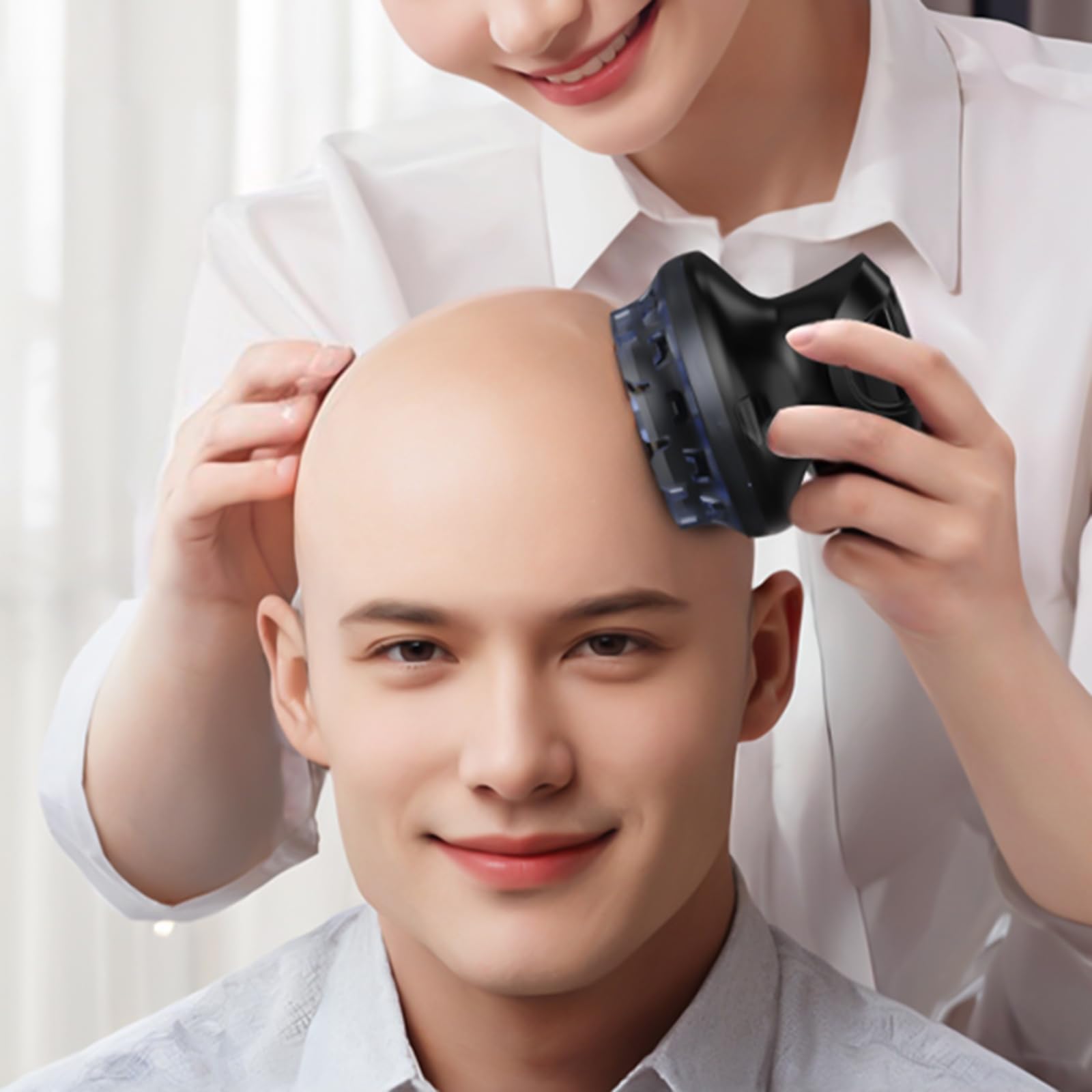 Rechargeable Shaved Head Hair Shaver Circular Cordless Hair Trimmer Portable Electric Hair Removal Machine Trimming