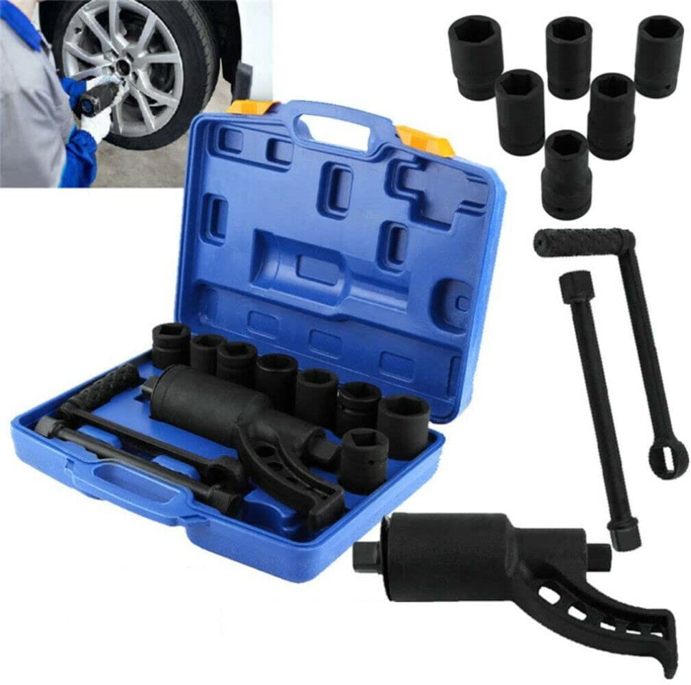 topolenashop MOLTIPLICATORE di Forza Chiave SVITA BULLONI Ruote Camion TRATTORI con 7 BUSSOLE