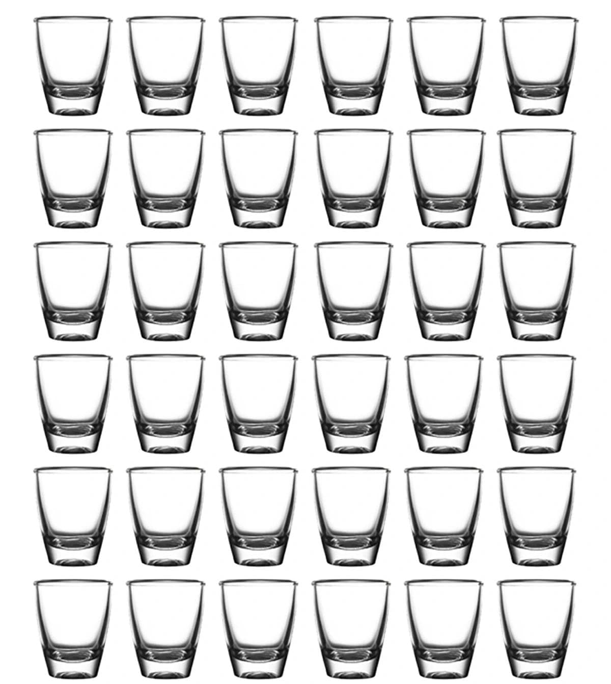 Bicchierini da liquore, 35 ml, set di bicchieri da shot, resistenti in vetro, per tequila, vodka, ouzo, liquore (35 ml-36 confezione)