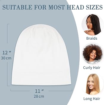 LULUSILK 100% Mulberry Silk Bonnet for Sleeping Women With Scrunchie