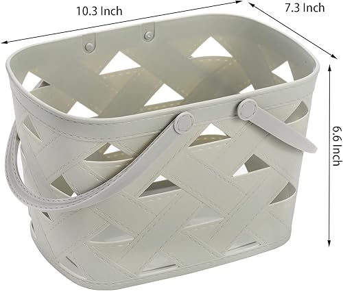 Miniatura 2 de Nicunom Paquete de 3 cestas de ducha portátiles, bolsa de ducha de plástico, organizador de artículos de aseo personal, cesta de almacenamiento de