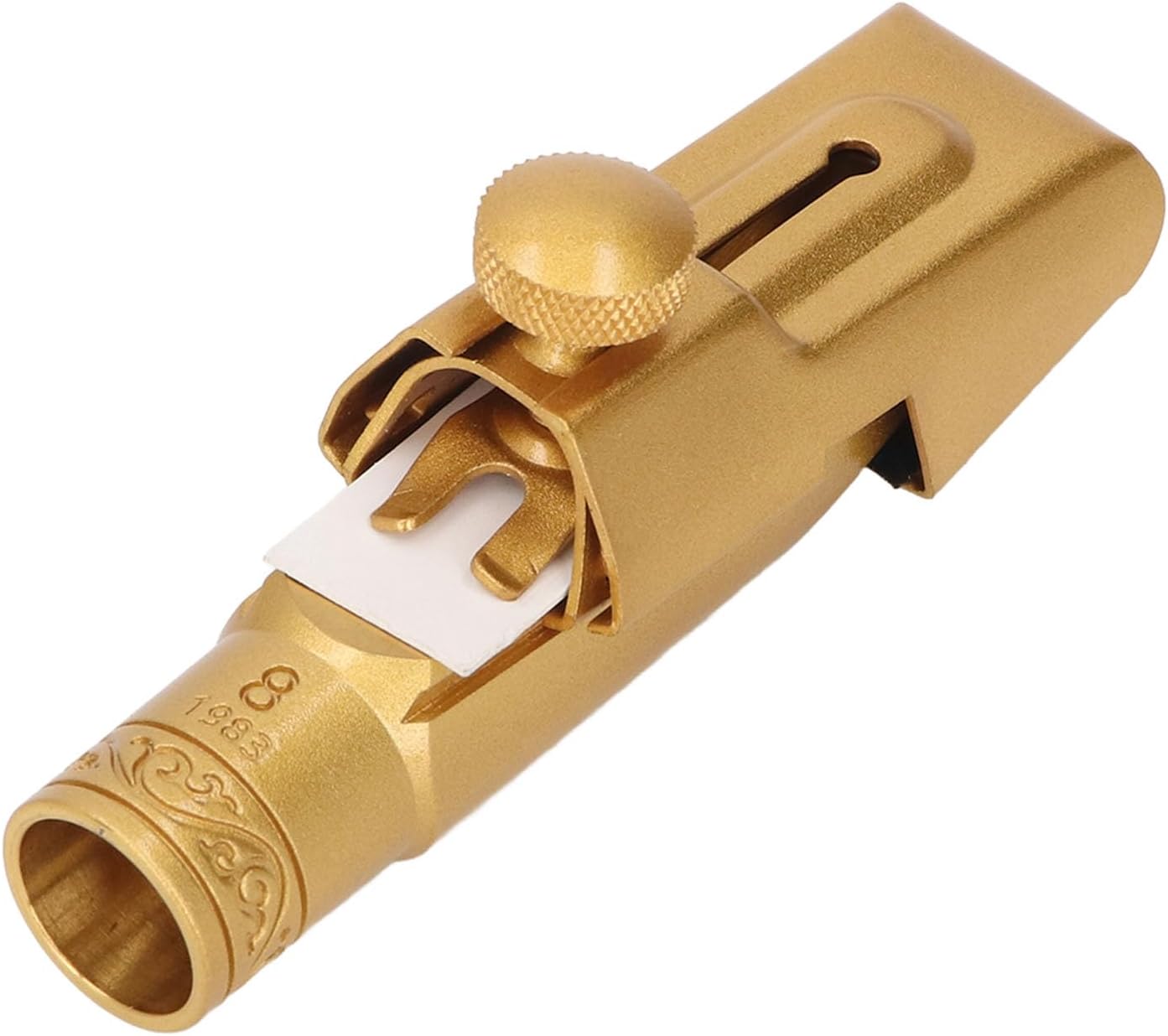 8C Brass Metal Soprano Sax Mouthpiece, B Flat Saxophone Mouthpiece with Cap and Ligature