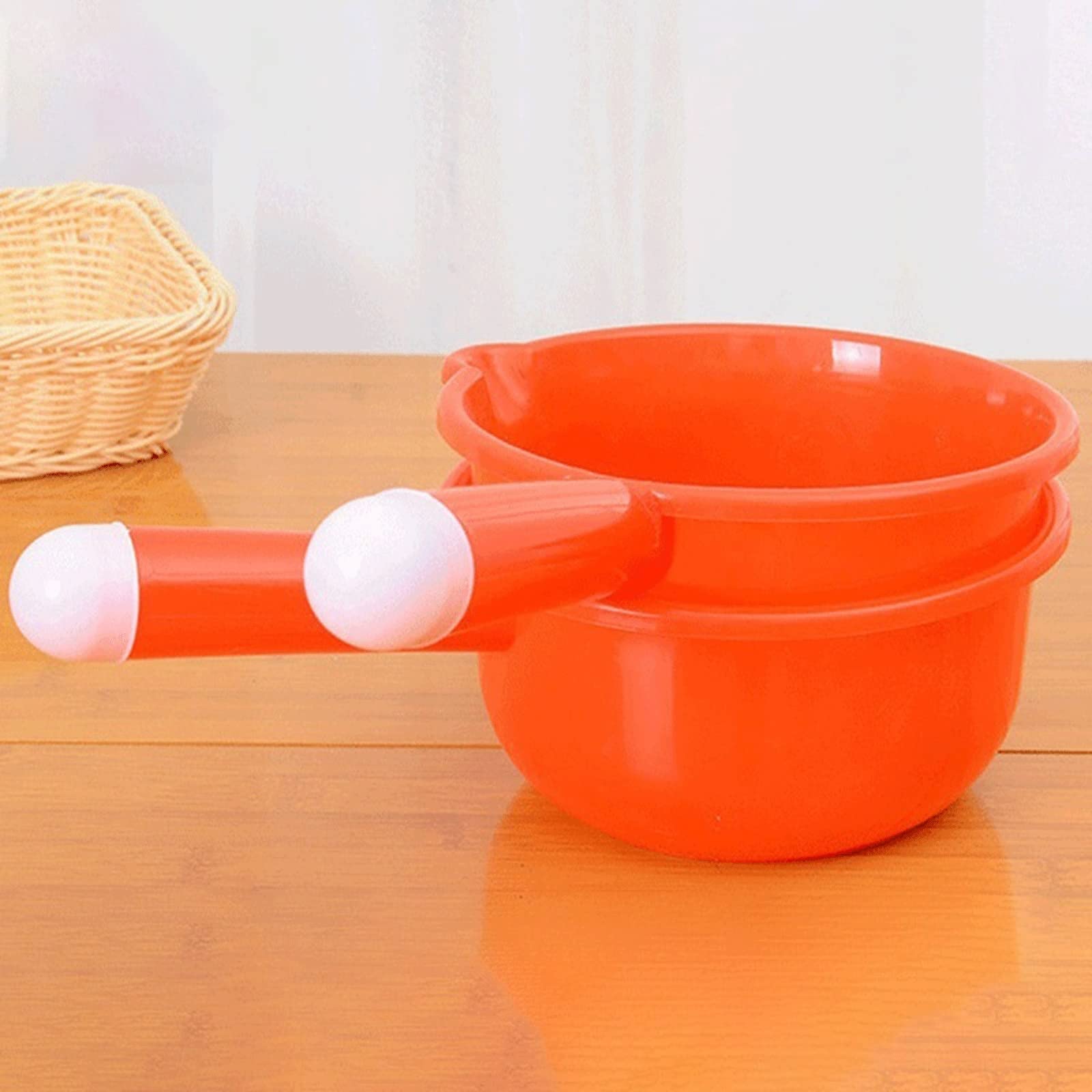 Wisząca długa rączka miarka na wodę pogrubiona plastikowa chochla do kąpieli łyżka owoce warzywa mycie miarka domowe przybory kuchenne