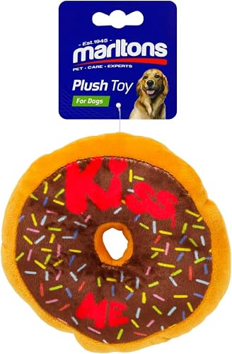 Plush Donut Dog Toy, 14.5 cm Size