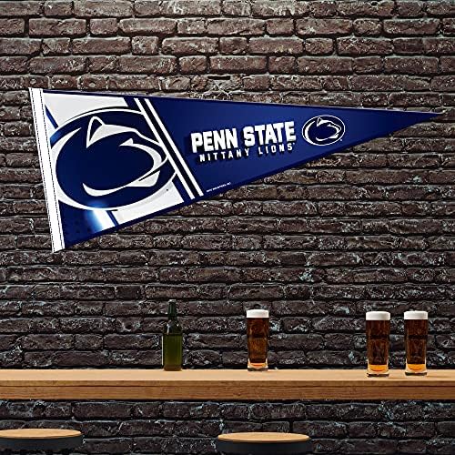 Rico Industries NCAA Penn State Nittany Lions - PSU Primary 12" x 30" Felt Wall Décor Pennant - Great for Home/Bed Room/Man Cave Décor