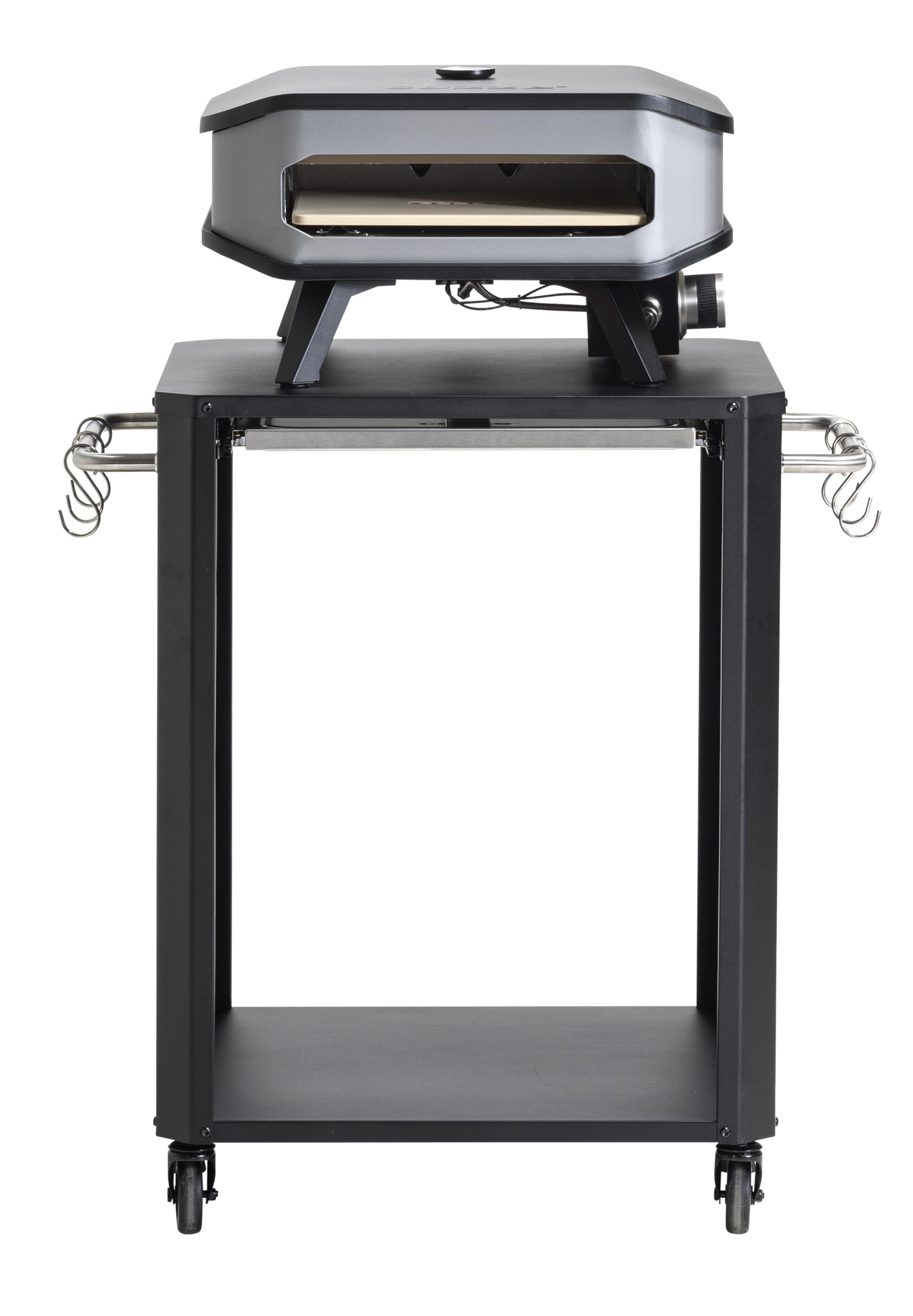 Cozze® Tavolo da esterno con tavolino estraibile per fornetti pizza 13-17"
