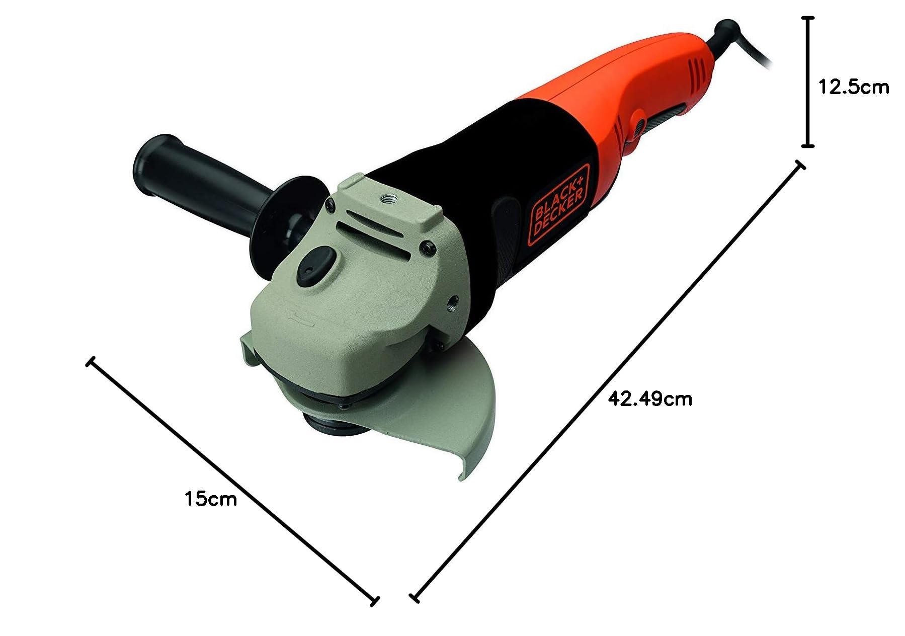 BLACK+DECKER QS & KG1202 en cartón de amoladora 125 mm 1200 W