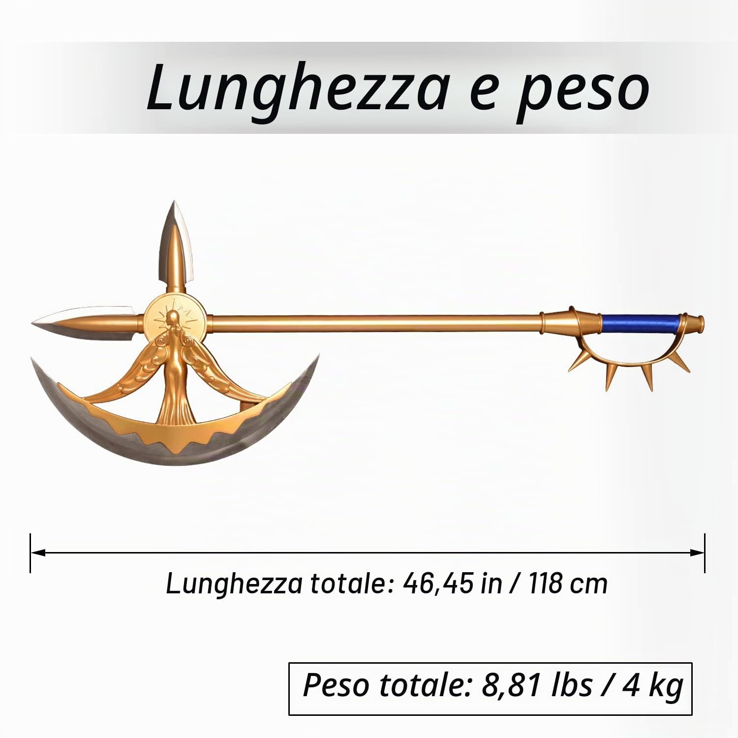 Axe of Escanor, The Seven Deadly Sins, replica 1:1, due materiali disponibili, utilizzato per cosplay e regalo