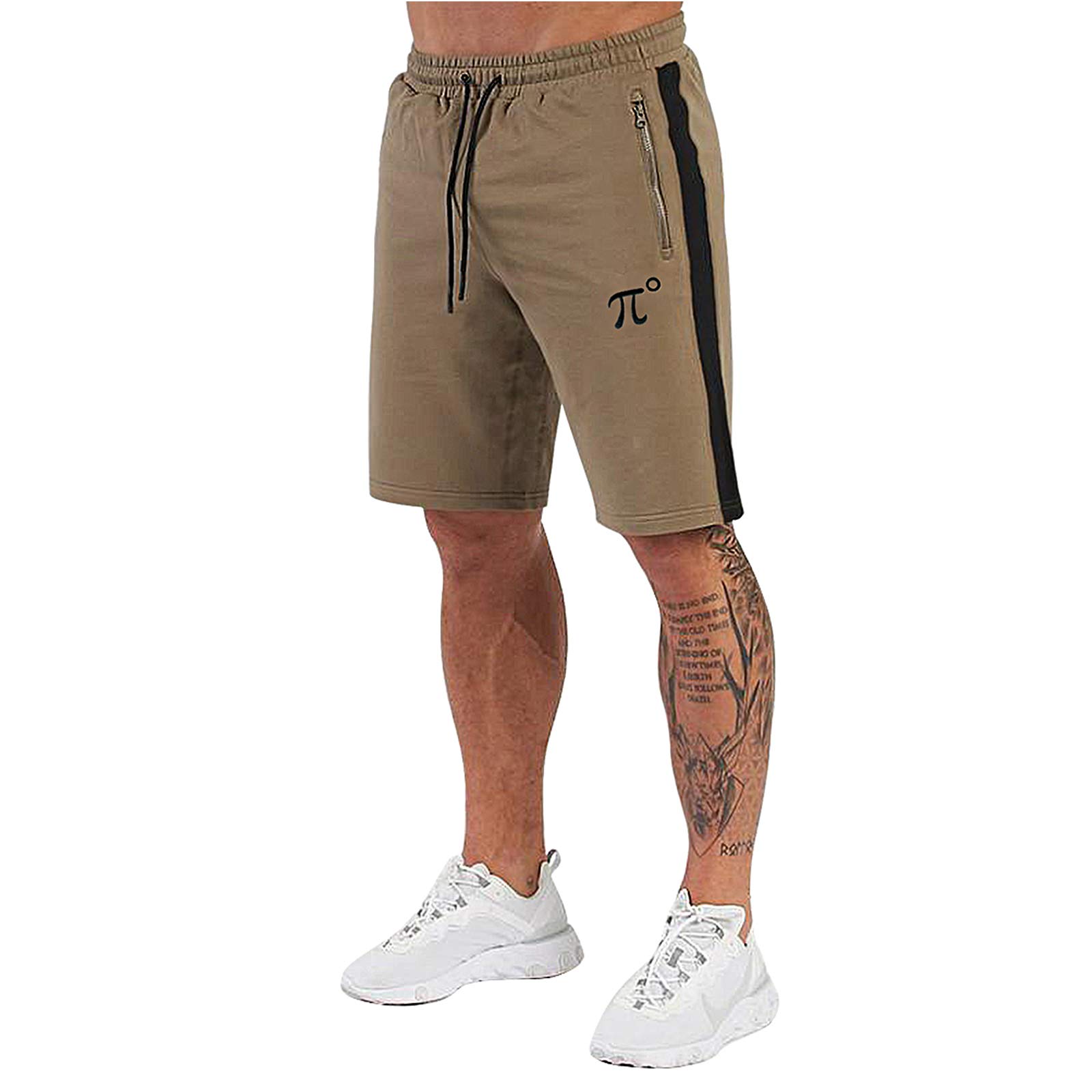 Men's Shorts Workout Running Quick Dry Lightweight with Zipper Pockets